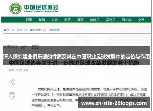 深入探究建业俱乐部的性质及其在中国职业足球发展中的定位与作用 深入探究建业俱乐部的性质及其在中国职业足球发展中的定位与作用